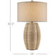 Karnak 30.5 inch 150 watt Natural and Satin Black Table Lamp Portable Light, Barry Goralnick Collection