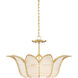 Bebe 3 Light 27 inch Contemporary Gold Leaf/Clear Chandelier Ceiling Light