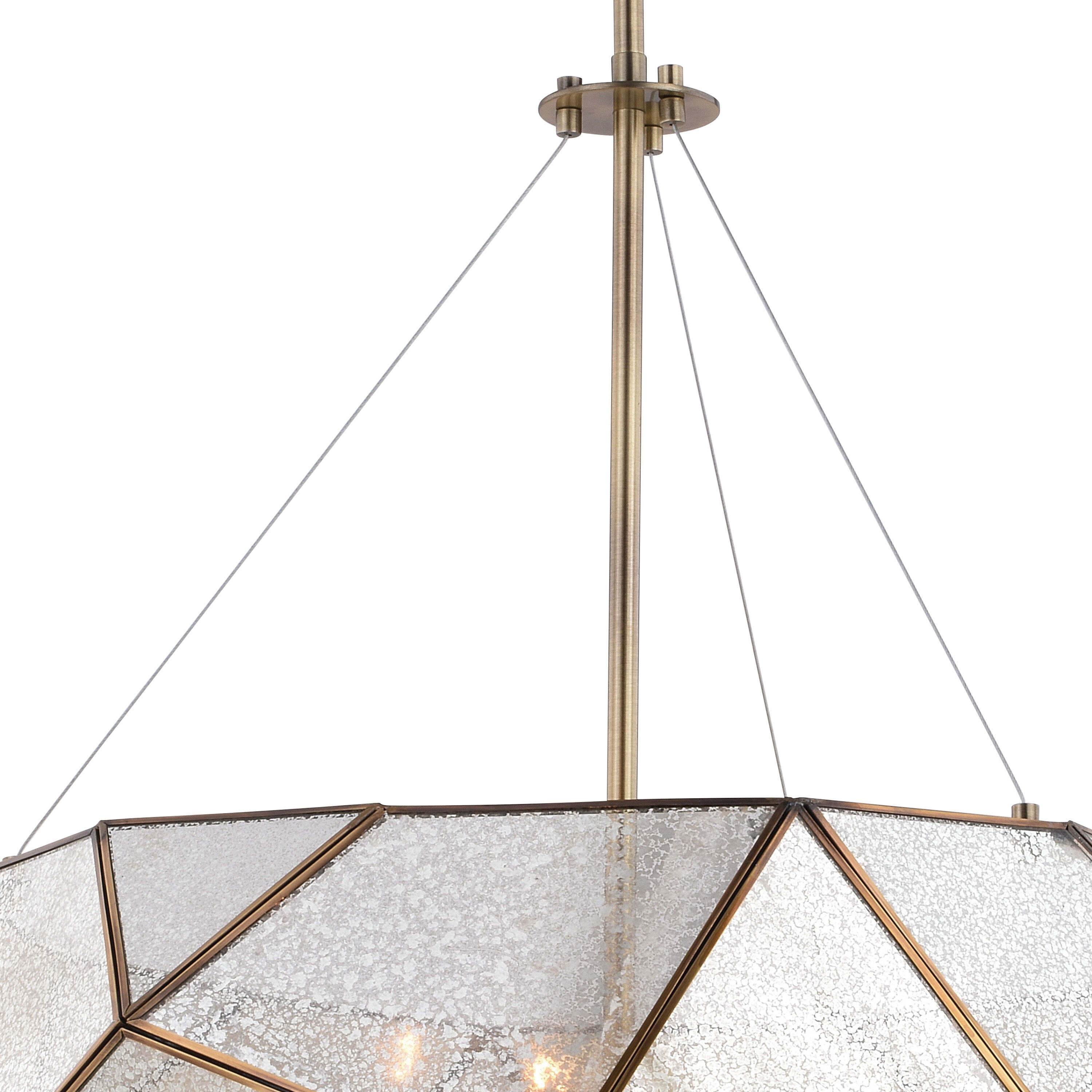 Euclid LED 24 inch Aged Brass Pendant Ceiling Light