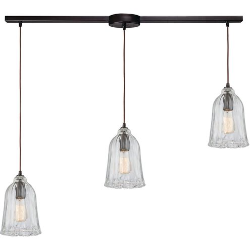 Hand Formed Glass Linear Mini Pendant Ceiling Light