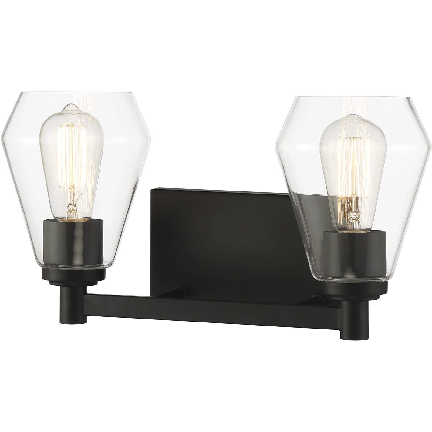 Clarity 2 Light 16 inch Coal Bath Vanity Wall Light