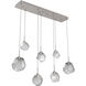 Gem LED 46.7 inch Beige Silver Linear Pendant Ceiling Light in Metallic Beige Silver, Smoke, 2700K LED, Multi-Port