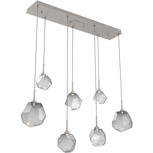 Gem LED 46.7 inch Beige Silver Linear Pendant Ceiling Light in Metallic Beige Silver, Smoke, 2700K LED, Multi-Port