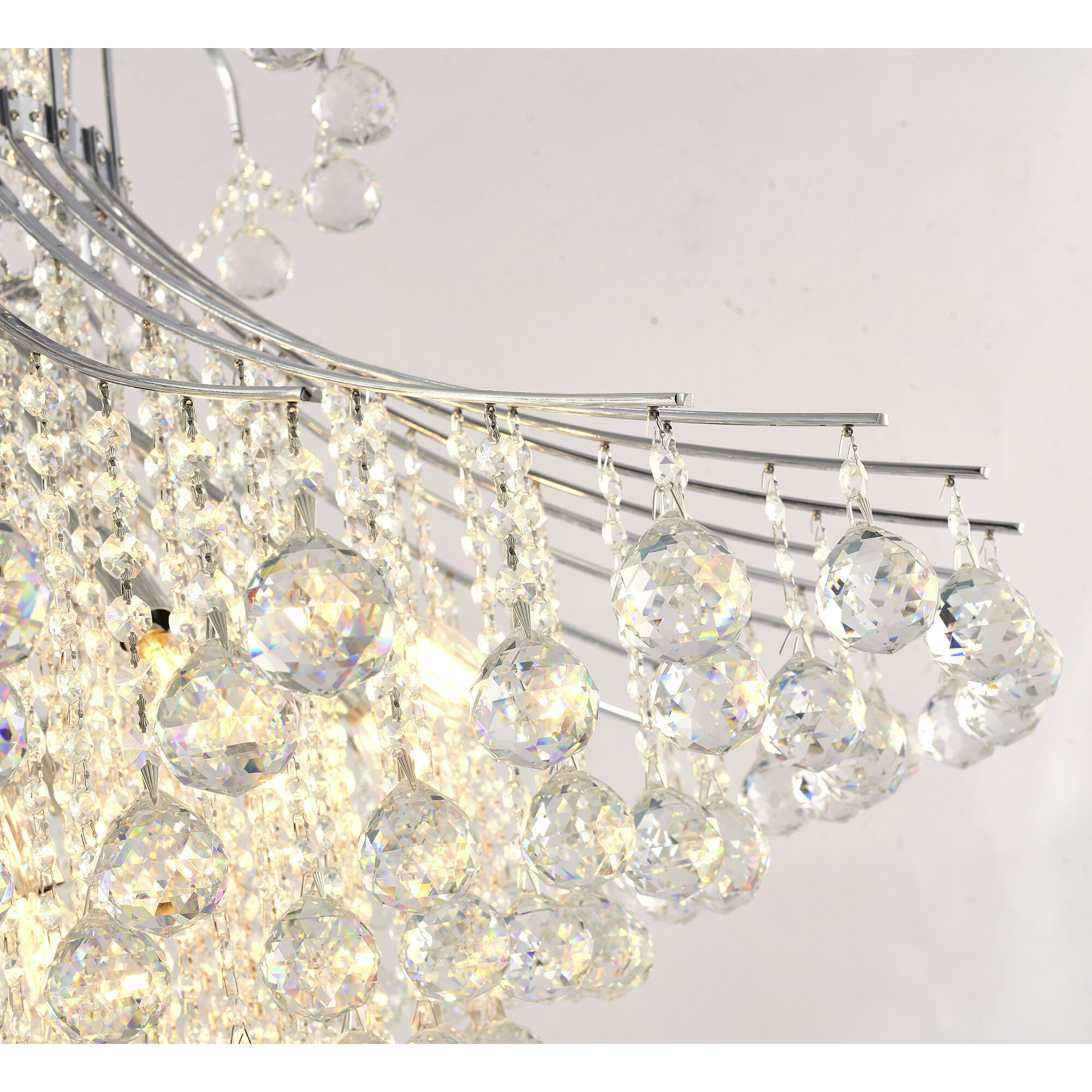 Canada 20 Light 44 inch Chrome Chandelier Ceiling Light
