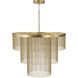 Rae LED 33 inch Aged Brass Chandelier Ceiling Light