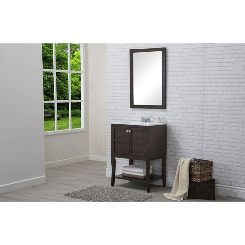 Mason 24 X 33 inch Antique Coffee and Chrome Vanity Set