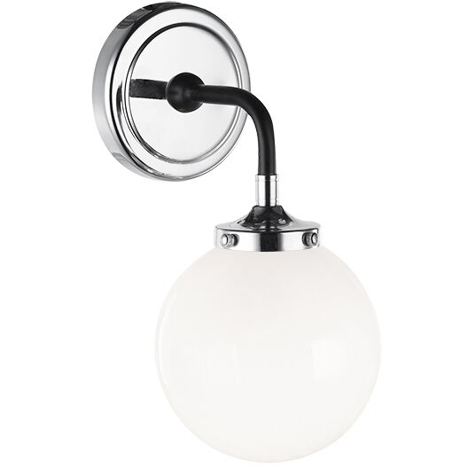 Particles Wall Sconce Wall Light in Chrome and Opal Glass