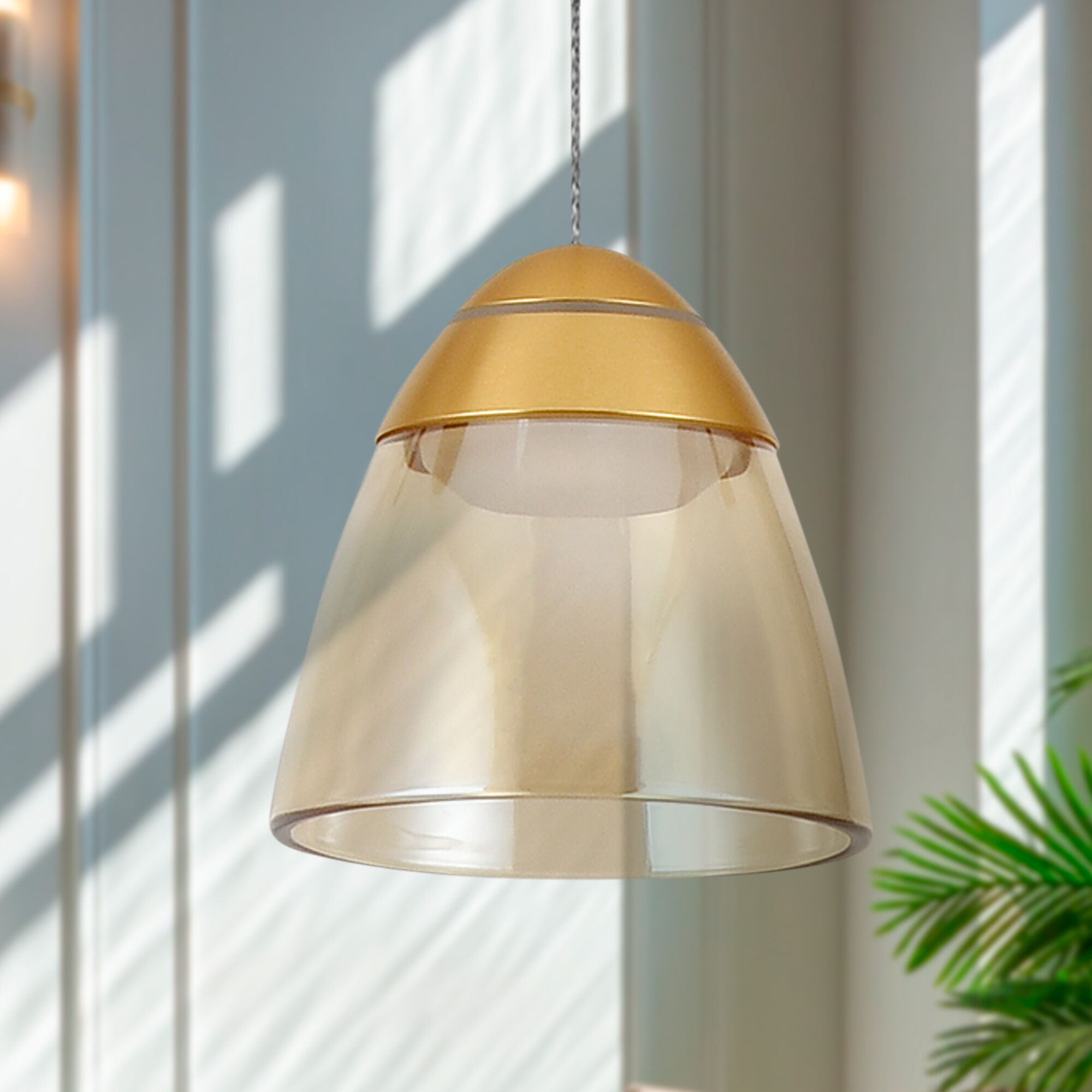 Roma Series 5 inch Black/Gold Pendant Ceiling Light, Artisan Collection