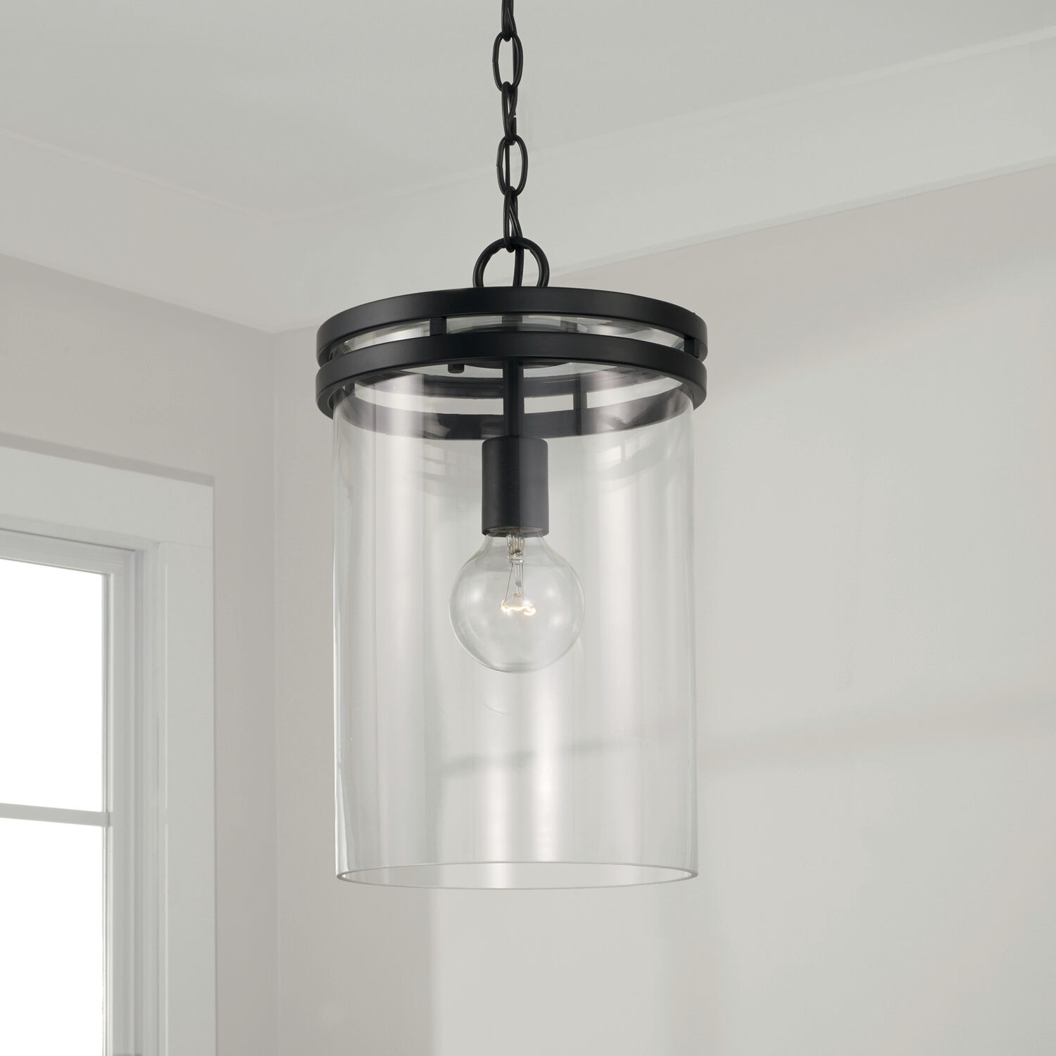 Fuller 1 Light 9.25 inch Matte Black Pendant Ceiling Light