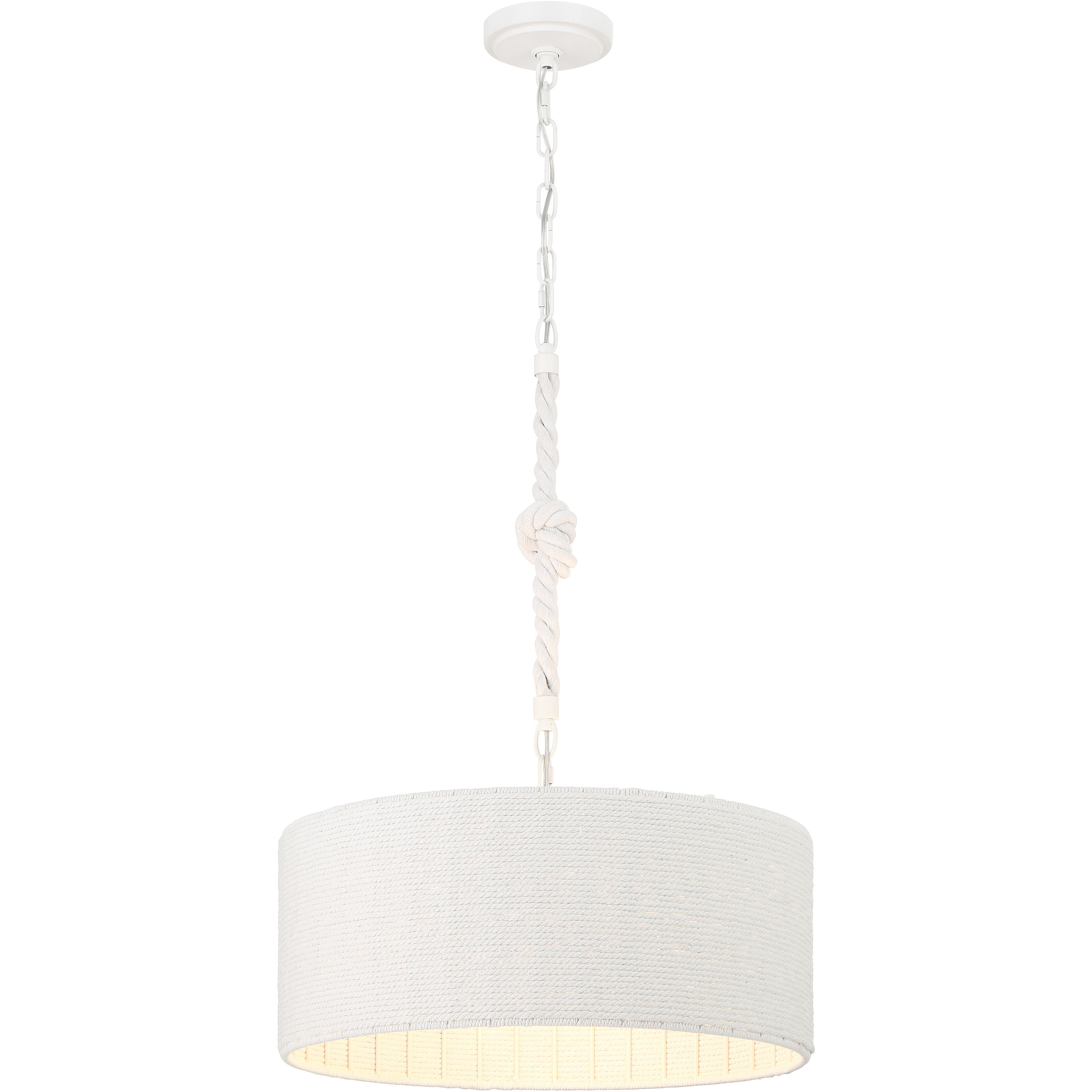 Lodelle 3 Light 19 inch Matte White Pendant Ceiling Light