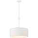 Lodelle 3 Light 19 inch Matte White Pendant Ceiling Light
