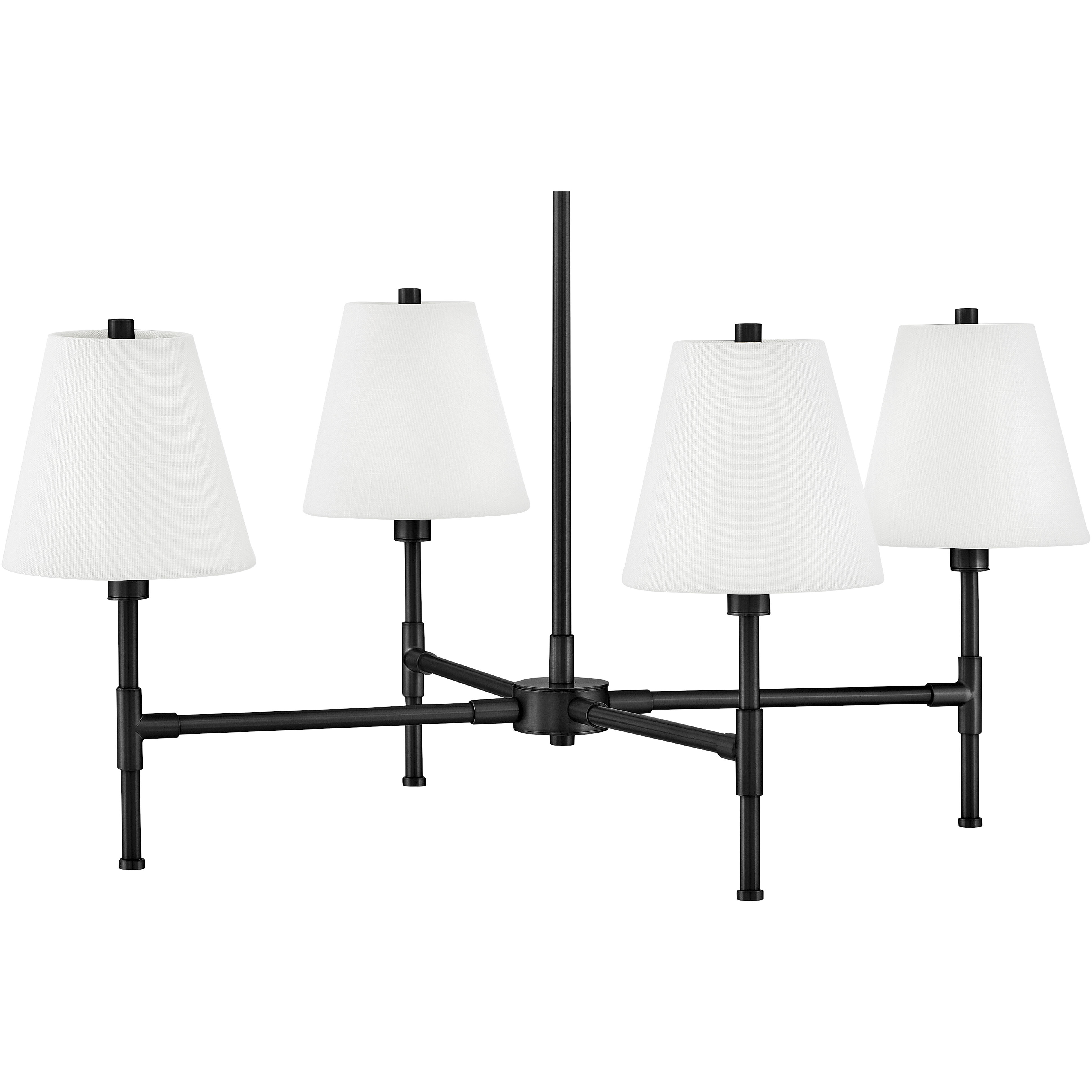 Beale 4 Light 28 inch Black Chandelier Ceiling Light
