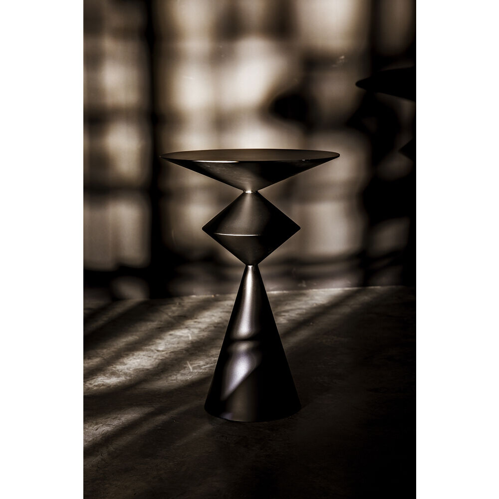 Zasa 26 X 18 inch Matte Black Side Table