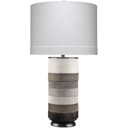Winslow 33 inch 150.00 watt White / Light Grey / Dark Grey Hide Table Lamp Portable Light