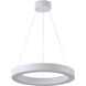 Canada LED 21.6 inch Matte White Chandelier Ceiling Light