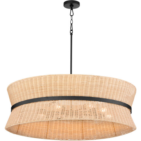Fairview 8 Light 36 inch Matte Black Pendant Ceiling Light
