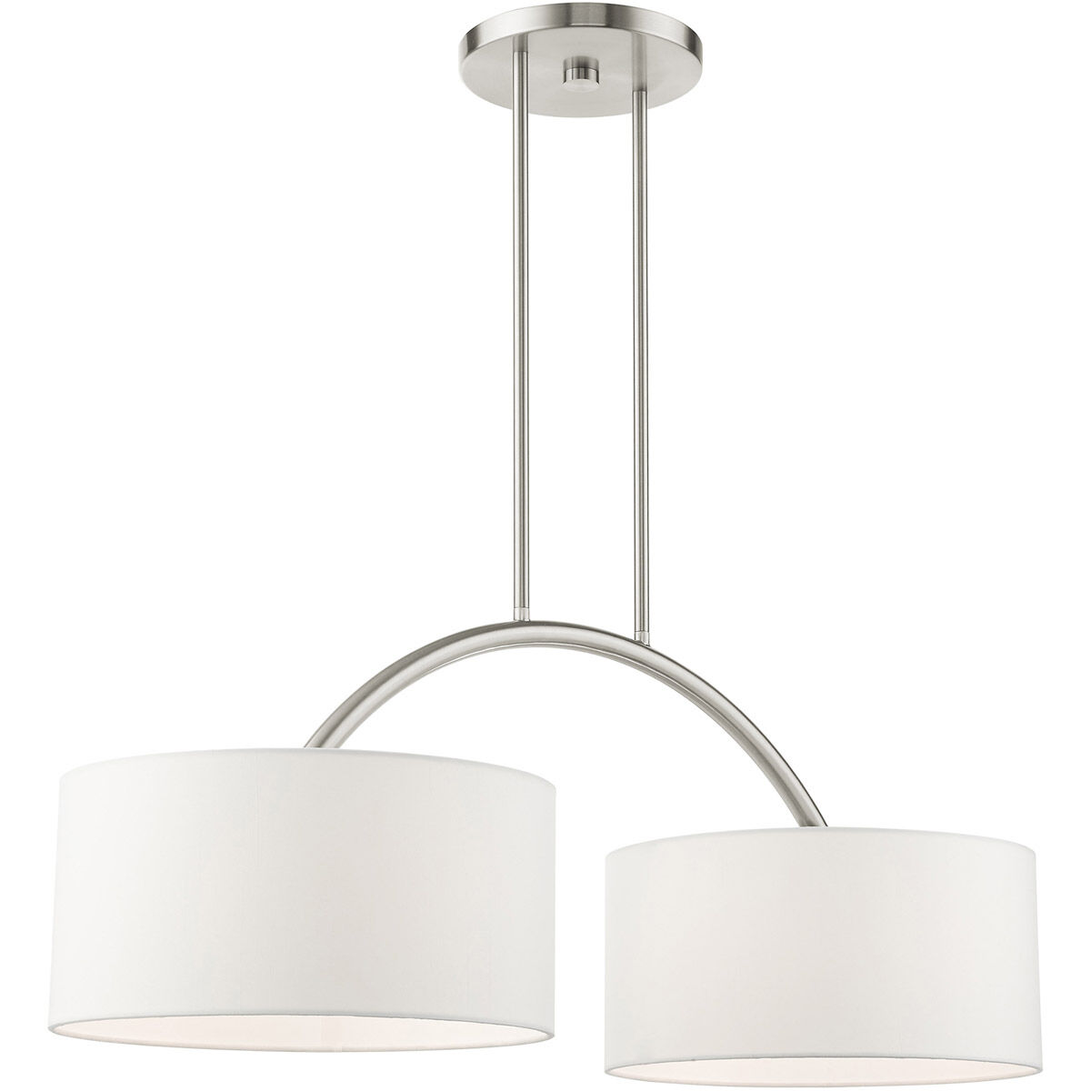 Meridian 2 Light 35 inch Brushed Nickel Linear Chandelier Ceiling Light