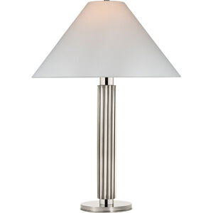 Marie Flanigan Durham 34.25 inch 15 watt Polished Nickel Table Lamp Portable Light, Large