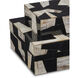 Bindu 7 inch Natural and Black Boxes, Set of 2