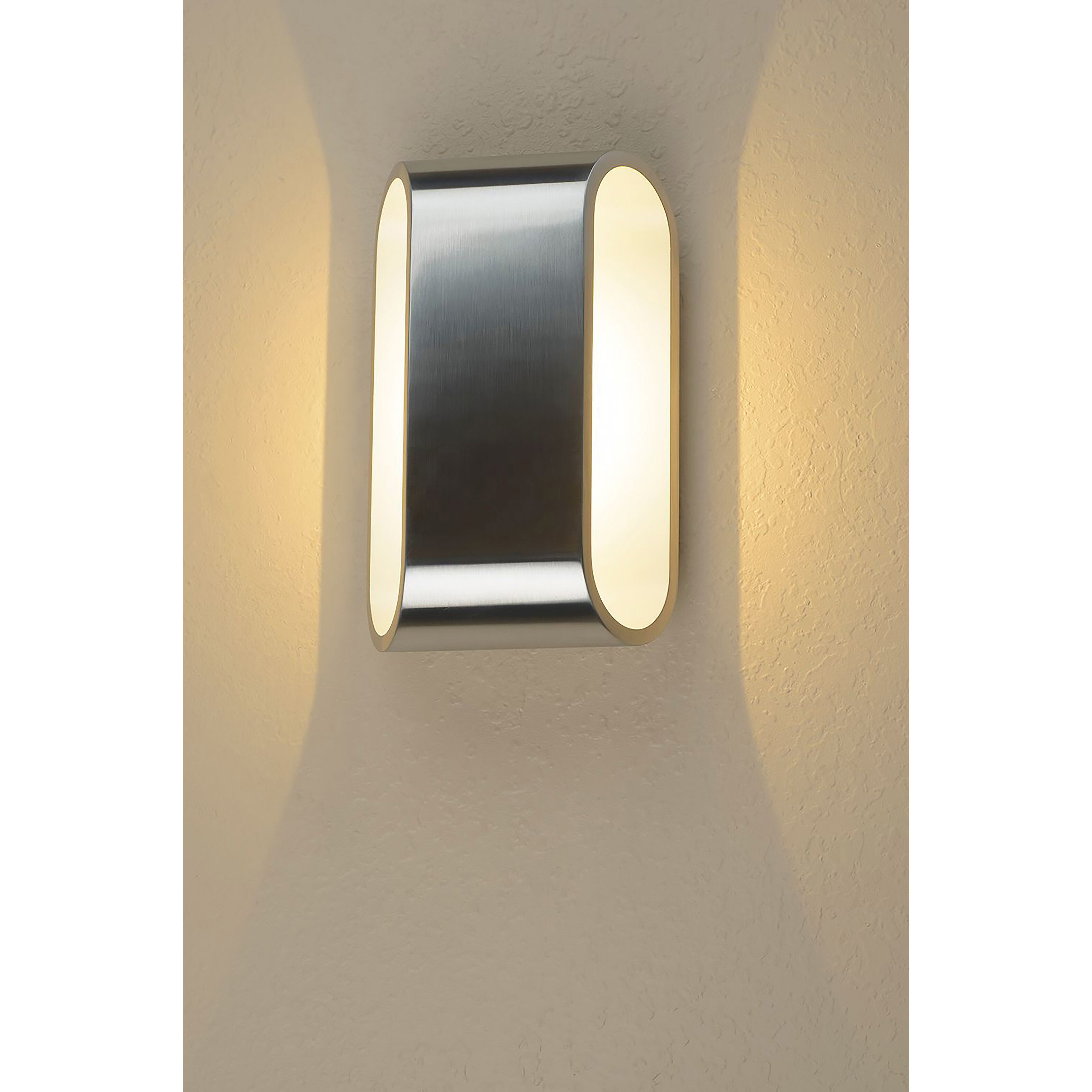 Eclipse 1 Wall Sconce Wall Light in Brushed Aluminum/White