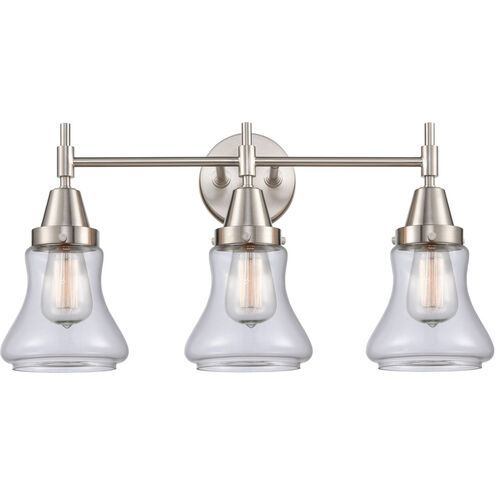 Caden 3 Light 24 inch Satin Nickel Bath Vanity Light Wall Light in Clear Glass