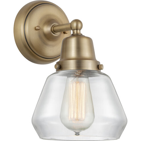 Aditi Fulton 1 Light 7 inch Brushed Brass Sconce Wall Light in Clear Glass