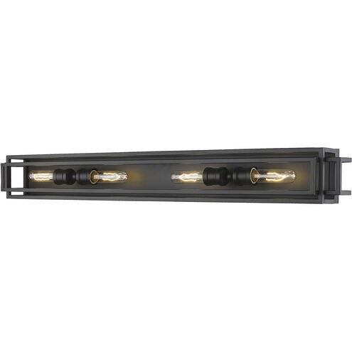 Titania 4 Light 4.75 inch Matte Black Vanity Wall Light