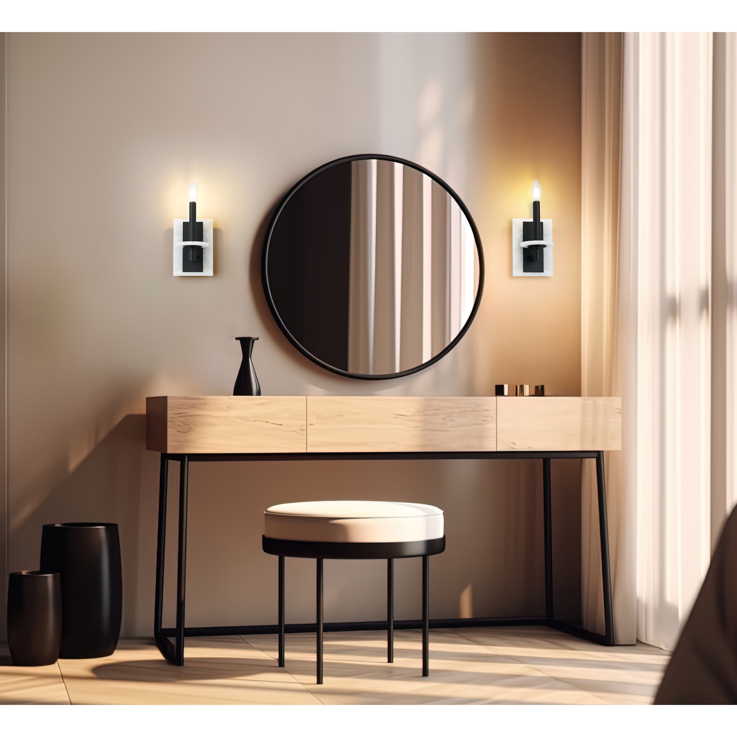 Kaden Wall Sconce Wall Light in Matte Black