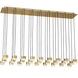 Sean Lavin Gable LED Natural Brass Chandelier Ceiling Light, Integrated LED
