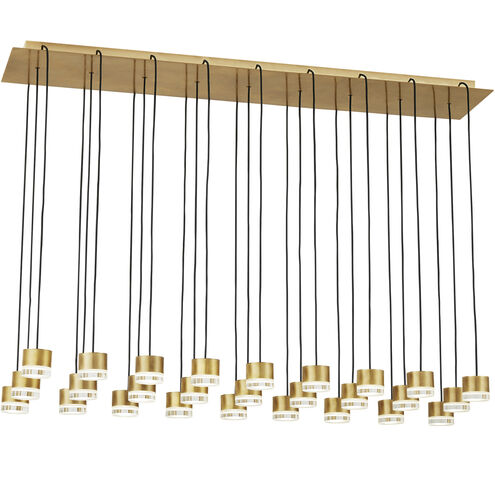 Sean Lavin Gable LED Natural Brass Chandelier Ceiling Light, Integrated LED