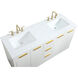 Blake 60 X 22 X 34 inch White Vanity Sink Set
