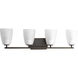 Leap 4 Light 32 inch Antique Bronze Bath Vanity Wall Light