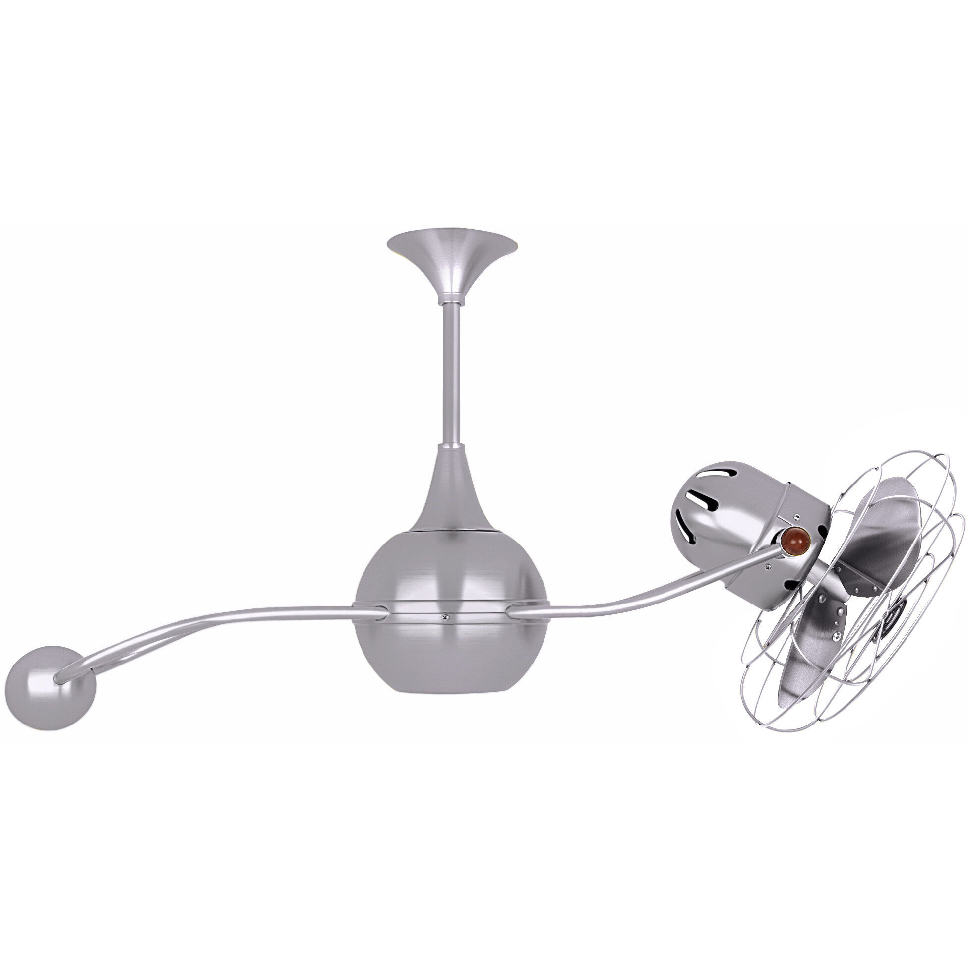 Matthews-Gerbar Brisa 2000 13 inch Brushed Nickel Rotational Ceiling Fan, Matthews-Gerbar