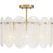 Oldmill 3 Light 18.25 inch Legacy Brass Semi Flush Ceiling Light