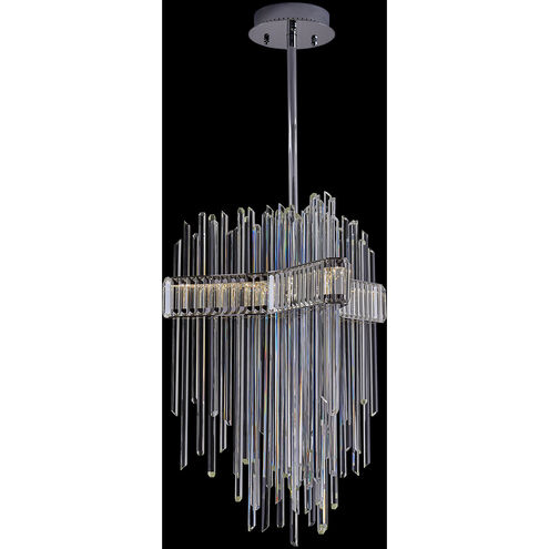 Piovere 28 inch Polished Chrome Pendant Ceiling Light in Firenze Clear