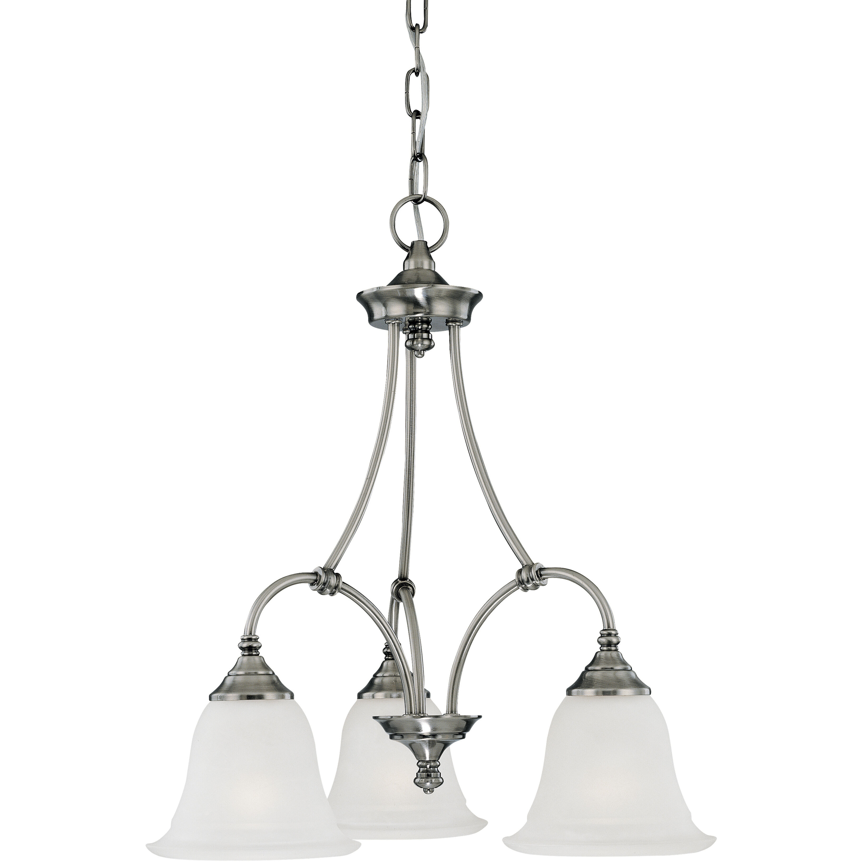 Harmony 3 Light 20 inch Satin Pewter Chandelier Ceiling Light