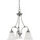 Harmony 3 Light 20 inch Satin Pewter Chandelier Ceiling Light