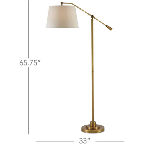 Maxstoke 65.75 inch 100 watt Antique Brass Floor Lamp Portable Light