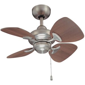 Aires 24 inch Satin Nickel with Royal Walnut Blades Ceiling Fan