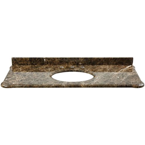 Malago 22 X 0.75 X 49 inch Dark Brown with Light Brown Vanity Top in Dark Emperador Marble, Custom-cut