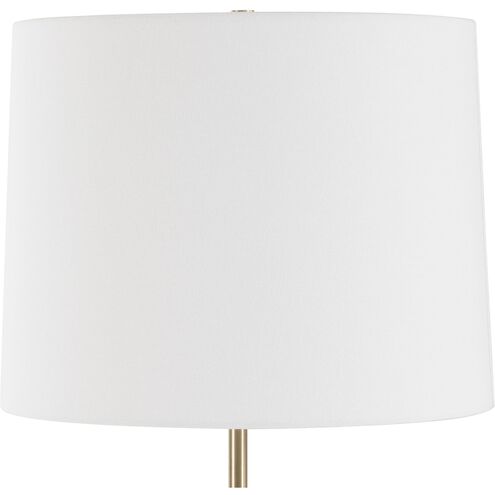 Rowland 37 inch 100.00 watt Black And White Panda Marble and Antique Brass Buffet Lamp Portable Light