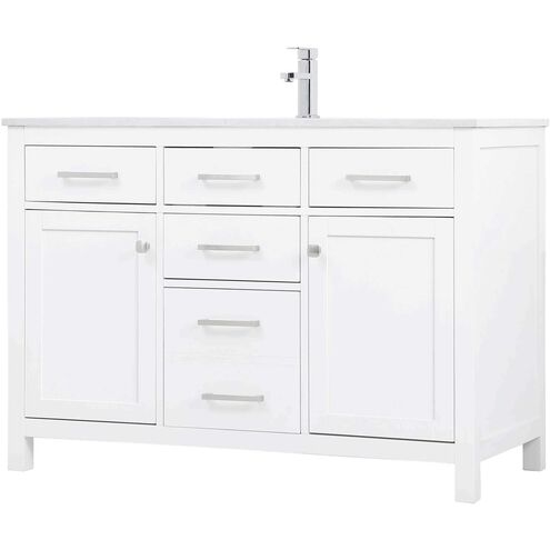 Lewis 48 X 22 X 34 inch White Vanity Sink Set