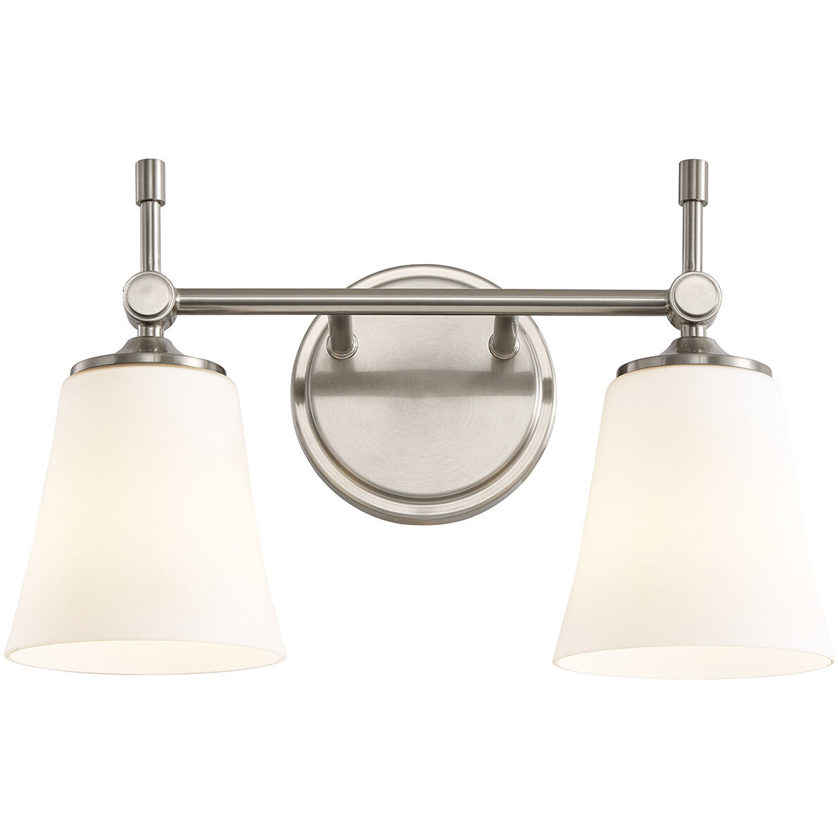 Fusion Collection - Tulsi Family 2 Light 15 inch Brushed Nickel Bath/Vanity Wall Light, EVOLV
