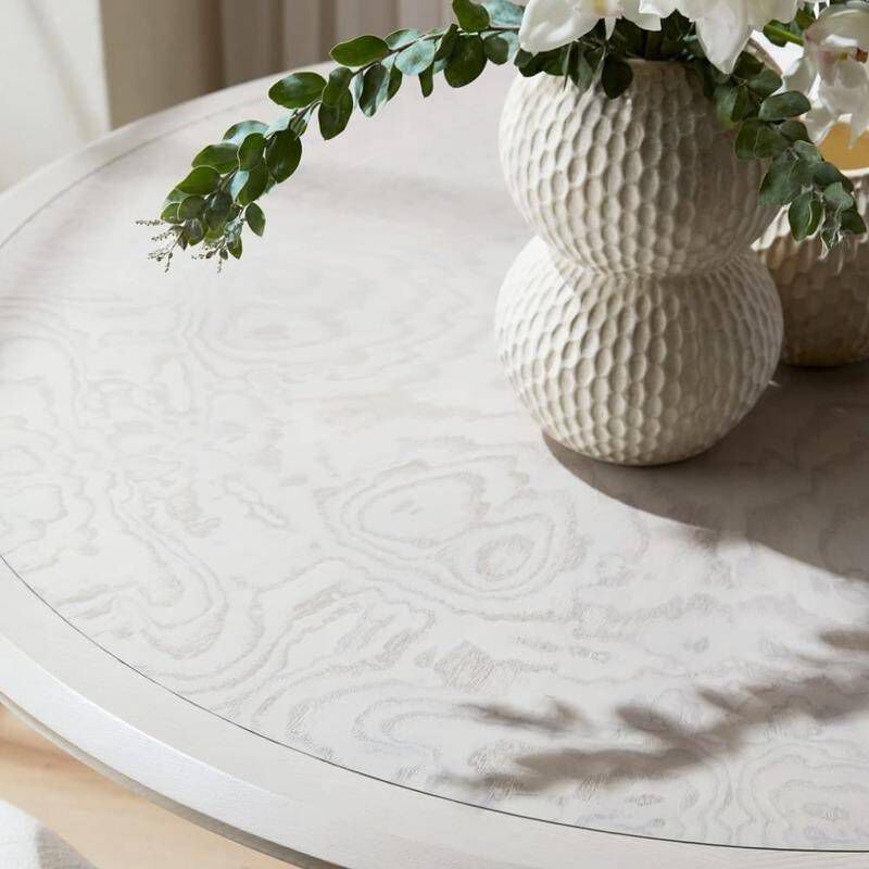 Kinsley 54 inch Light Beige Burl and Light Beige Dining Table