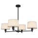 Real Simple 4 Light 15 inch Matte Black Powder Coat Chandelier Ceiling Light