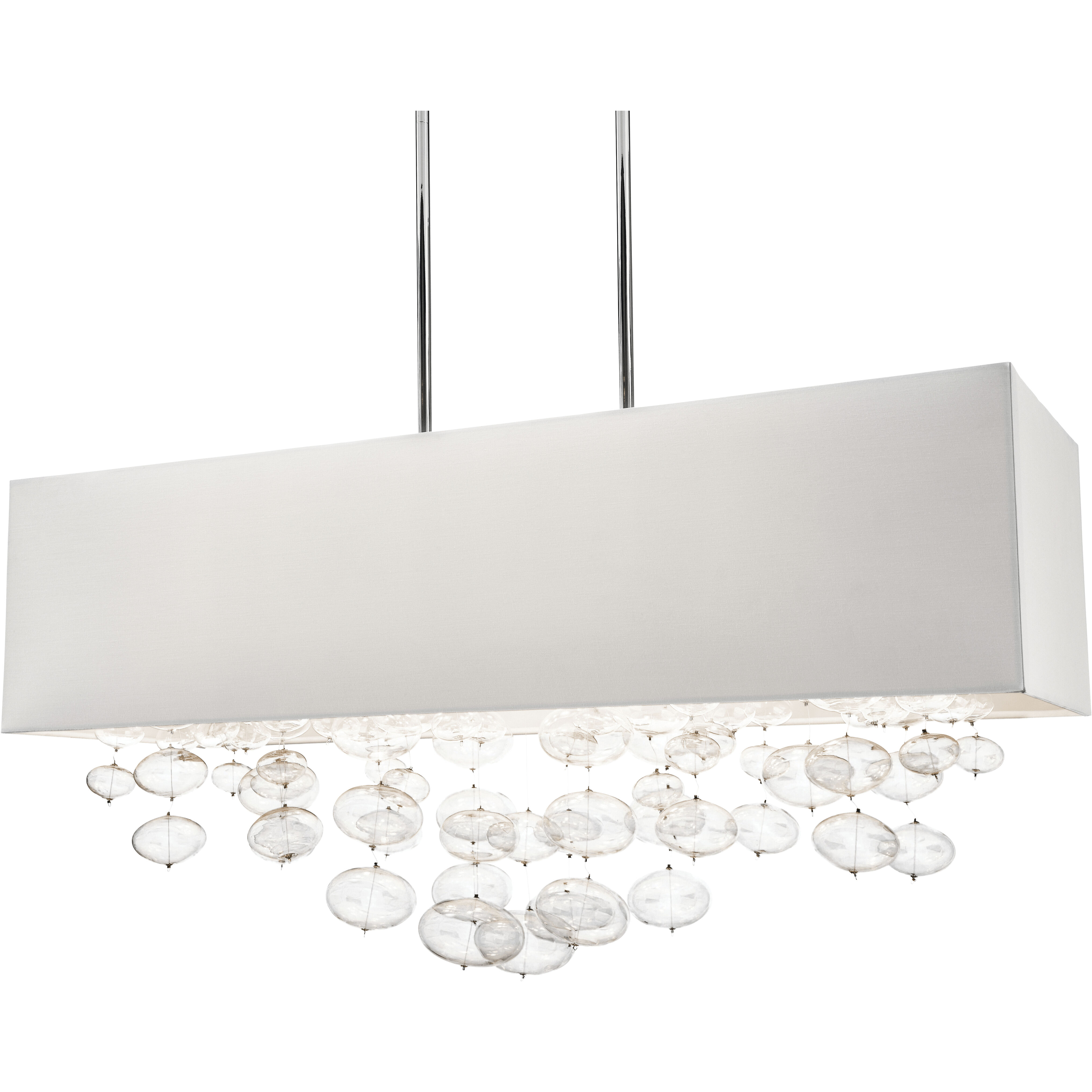 Piatt 6 Light 11 inch Chrome Chandelier Ceiling Light, Linear (Single)