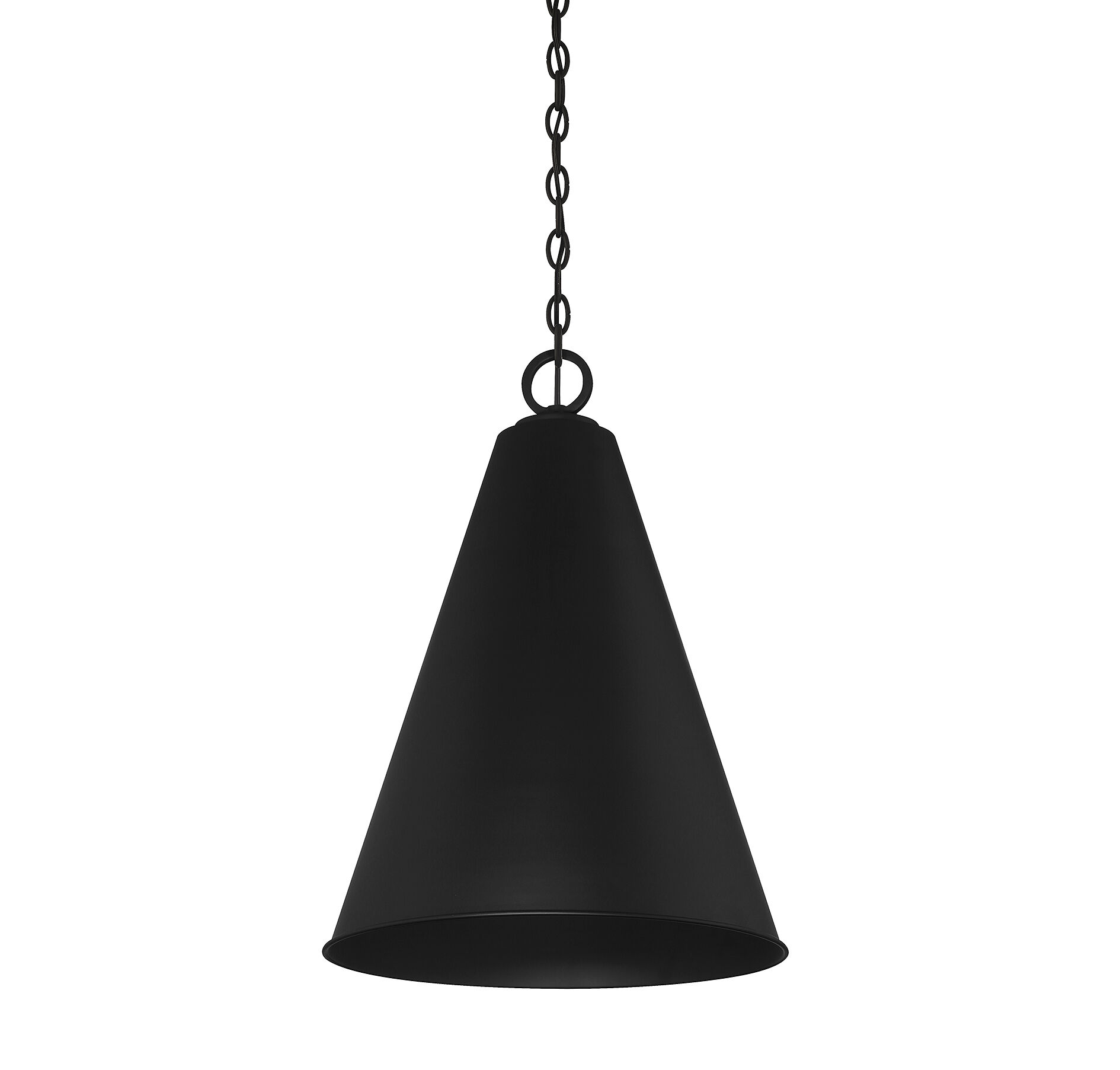Contemporary 1 Light 18 inch Matte Black Pendant Ceiling Light