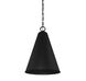 Contemporary 1 Light 18 inch Matte Black Pendant Ceiling Light