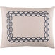 Afia 26 X 20 inch Khaki, Navy Standard Sham