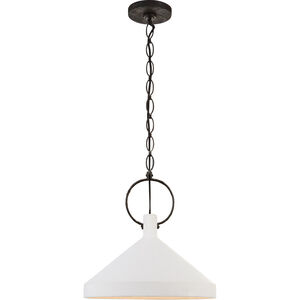 Suzanne Kasler Limoges 1 Light 16.5 inch Natural Rusted Iron Pendant Ceiling Light in Plaster White, Large